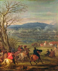 Louis XIV (1638-1715) à la bataille près du mont Cassel, 11 avril 1677, vers 1678